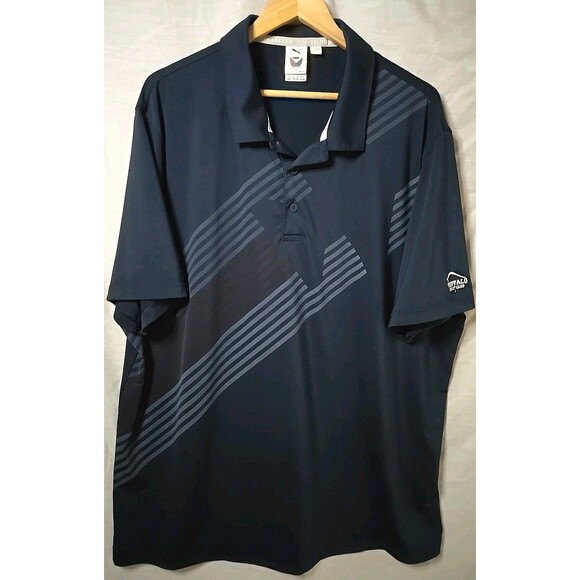 Puma Volition America Polo Shirt, Sz XXL, Blue, Buffalo Golf Club - Picture 1 of 9